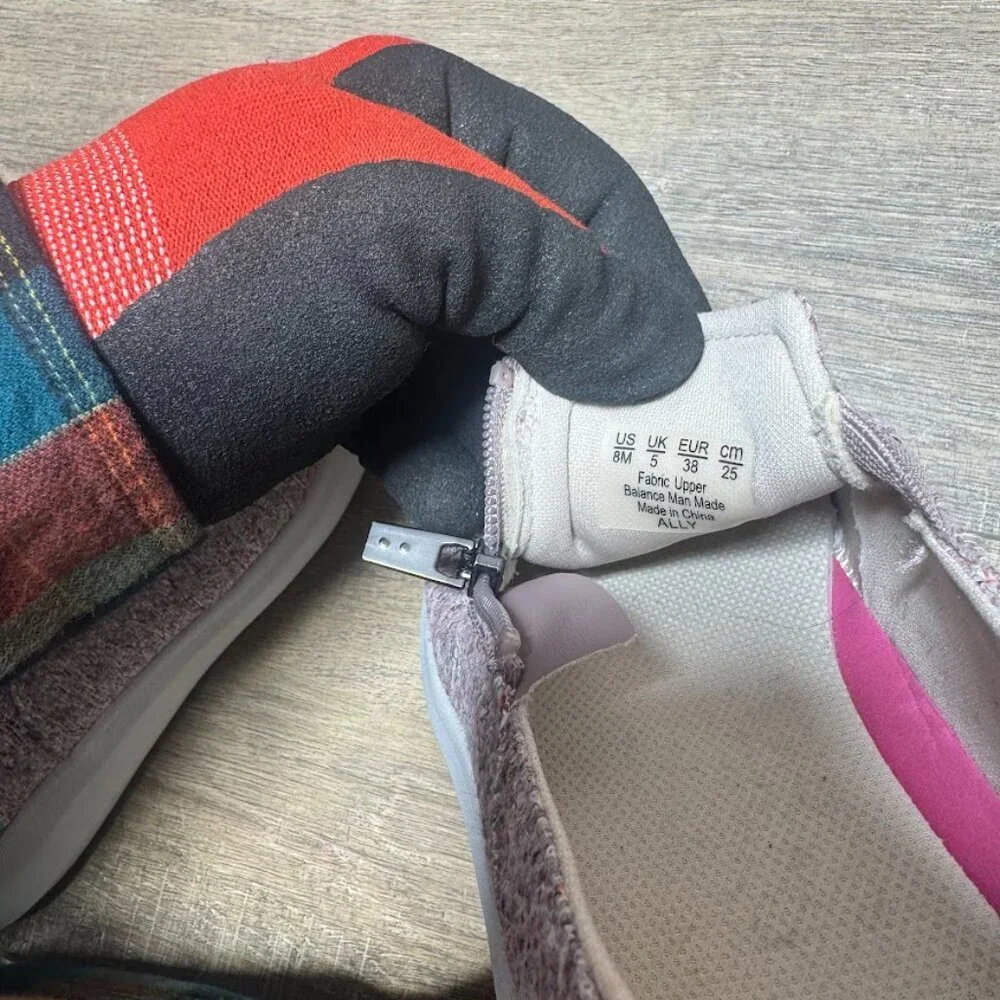Ryka Ally Rose Textile Side Zipper Sneaker Women's Size 8
